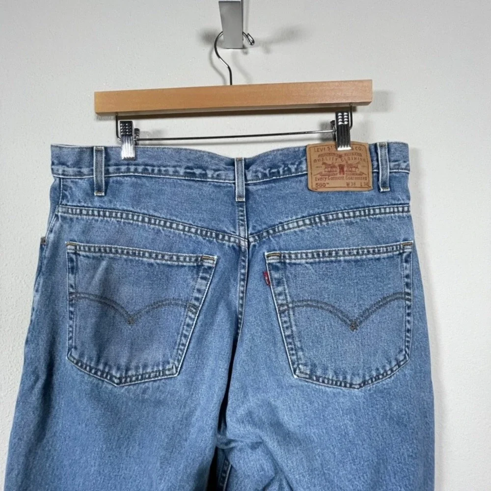 Levi's 560 Comfort Fit Jeans Mens‎ 38x34 Blue Excellent Tapered Leg Denim